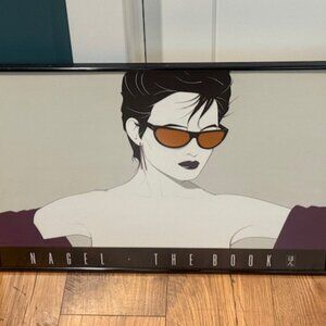 Framed Vintage Patrick Nagel Print "Lady in Sunglasses"
